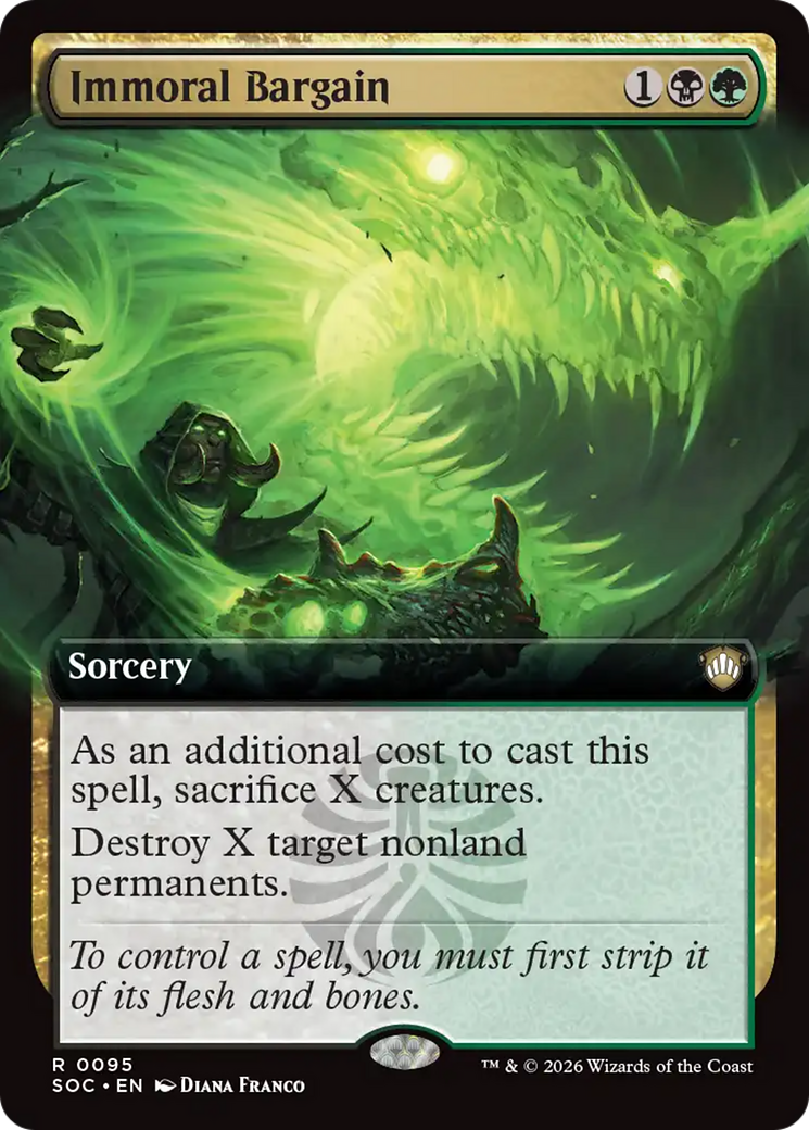 Immoral Bargain (Extended Art) [Secrets of Strixhaven Commander] | Magic Magpie
