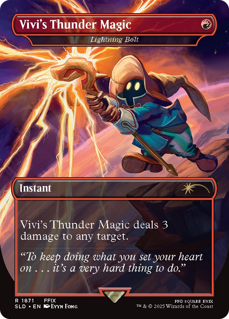 Vivi's Thunder Magic - Lightning Bolt (Rainbow Foil) [Secret Lair Drop Series] | Magic Magpie