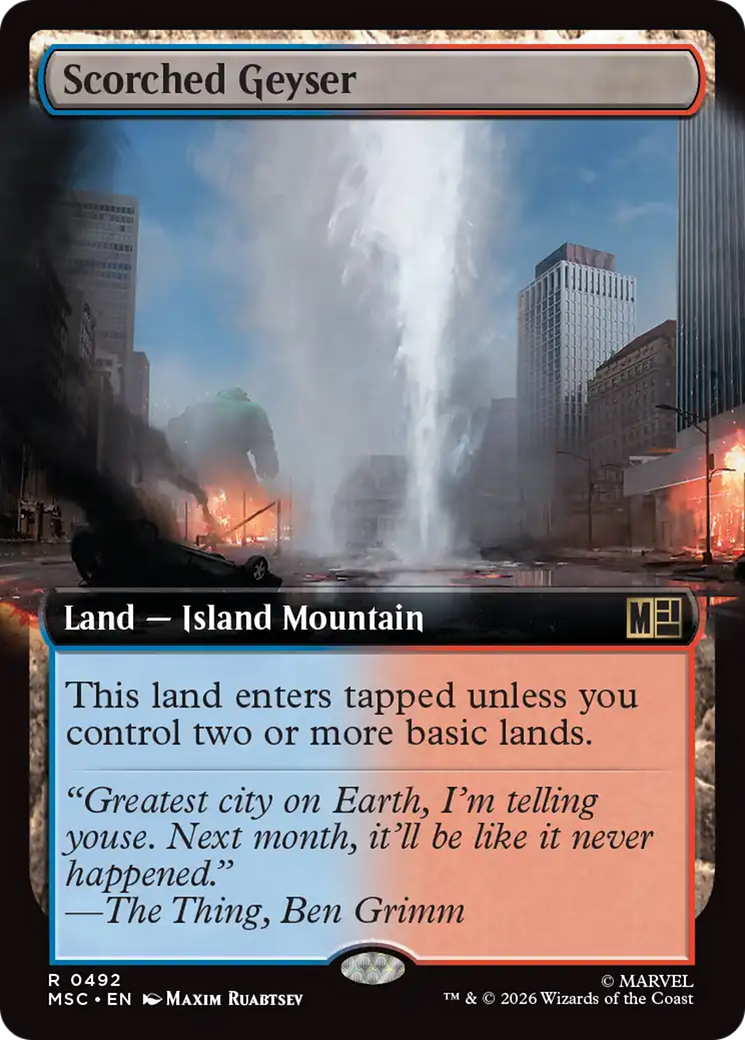Scorched Geyser (Extended Art) [Marvel Super Heroes Commander] | Magic Magpie