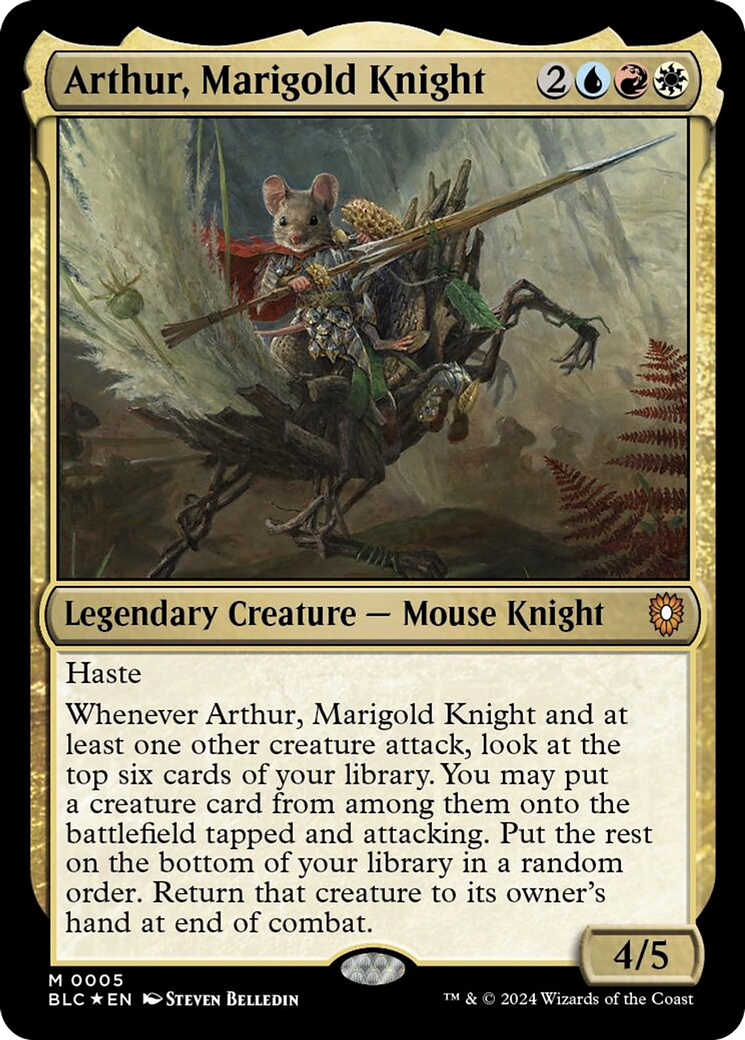 Arthur, Marigold Knight [Bloomburrow Commander] | Magic Magpie