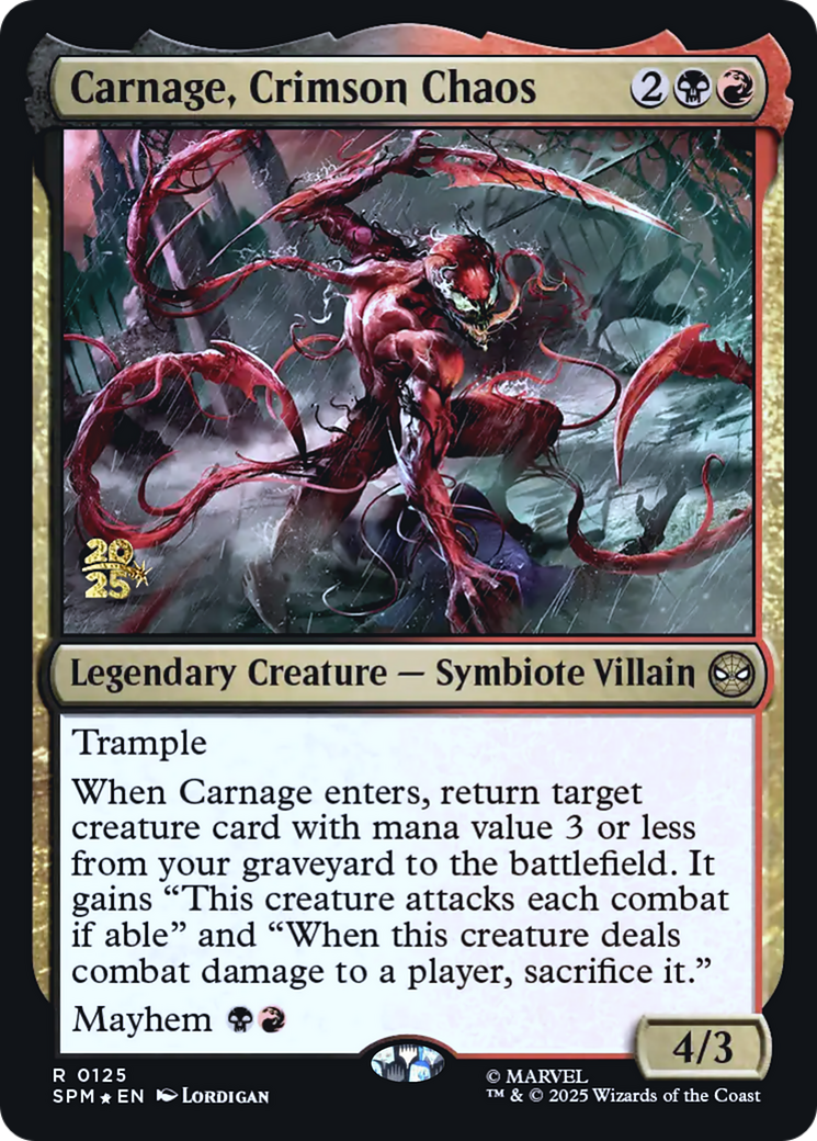 Carnage, Crimson Chaos [Wizards Play Network 2025] | Magic Magpie