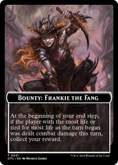 Bounty: Frankie the Fang // Bounty Rules Double-Sided Token [Outlaws of Thunder Junction Commander Tokens] | Magic Magpie