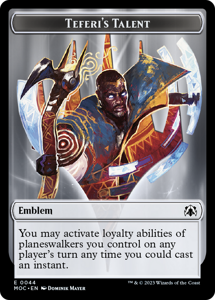 Phyrexian Myr // Teferi's Talent Emblem Double-Sided Token [March of the Machine Tokens] | Magic Magpie