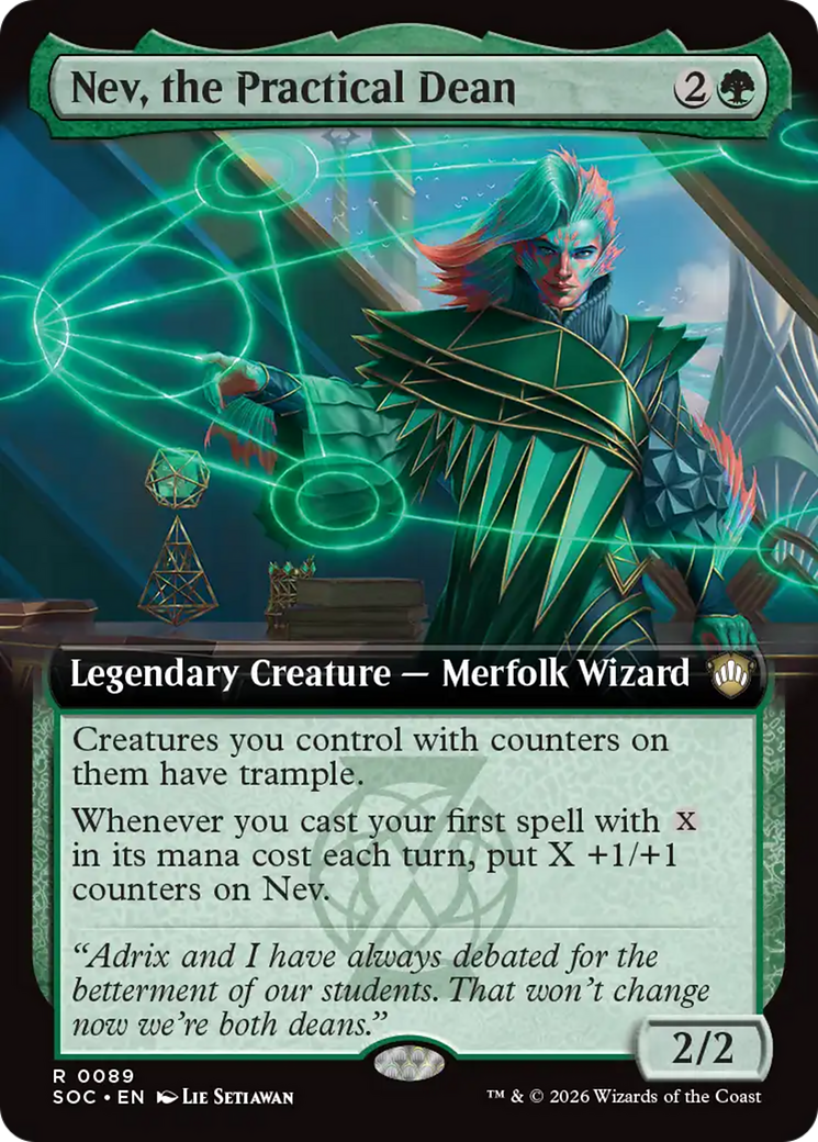 Nev, the Practical Dean (Extended Art) [Secrets of Strixhaven Commander] | Magic Magpie