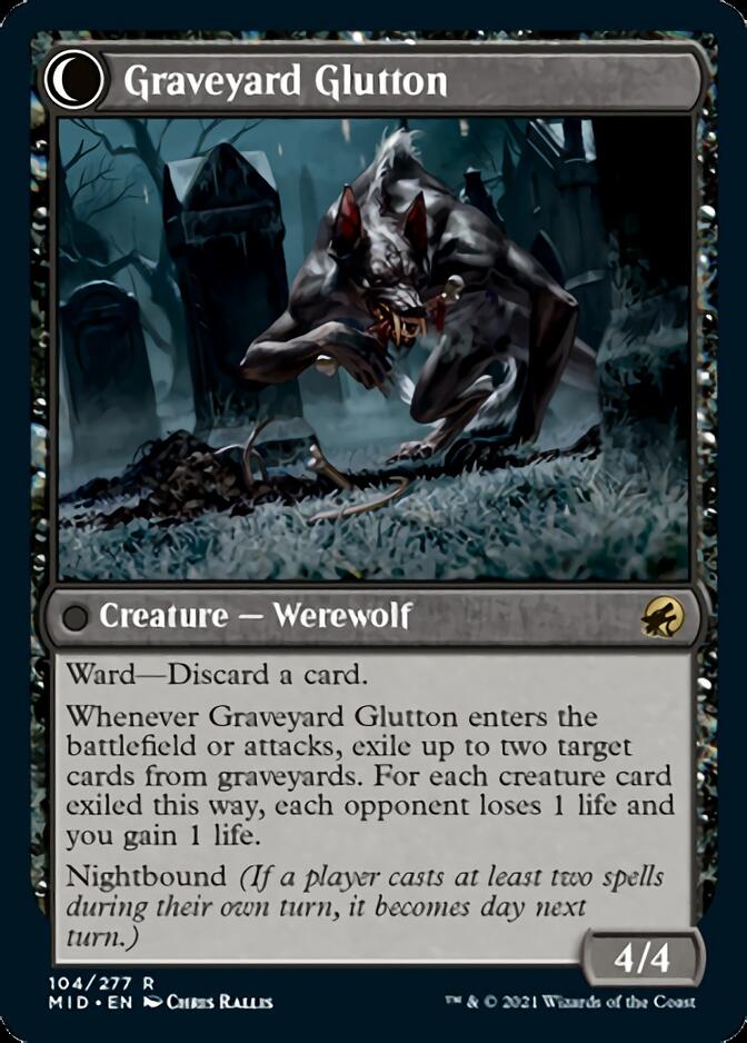 Graveyard Trespasser // Graveyard Glutton [Innistrad: Midnight Hunt] | Magic Magpie