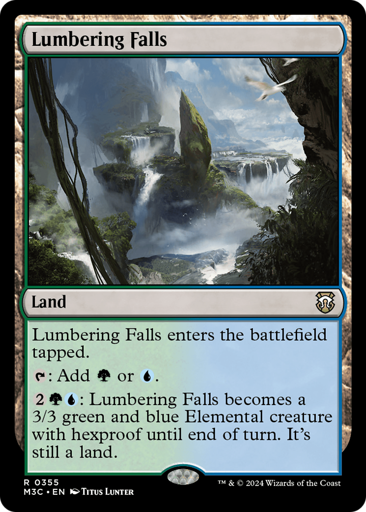 Lumbering Falls (Ripple Foil) [Modern Horizons 3 Commander] | Magic Magpie