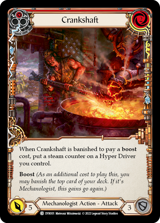 Crankshaft (Red) [DYN101] (Dynasty)  Rainbow Foil | Magic Magpie