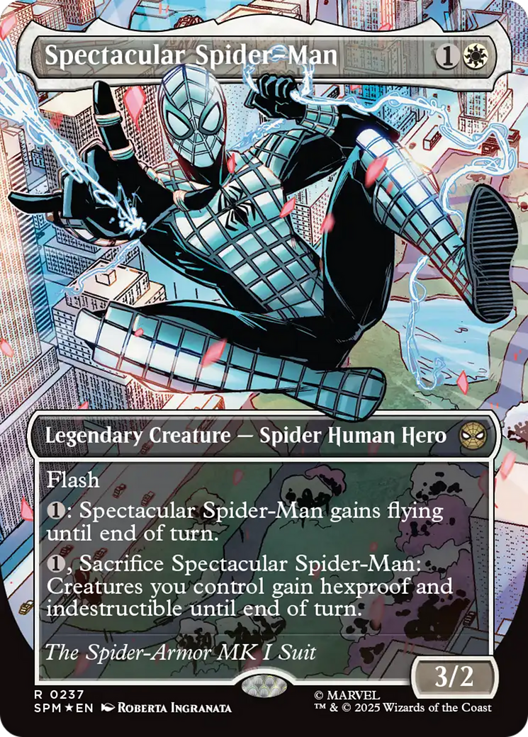 Spectacular Spider-Man (0237) (Borderless) (Textured Foil) [Marvel's Spider-Man] | Magic Magpie