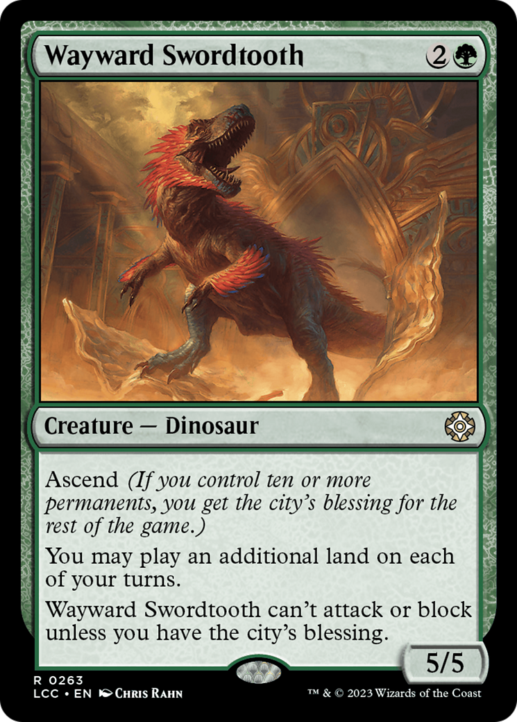 Wayward Swordtooth [The Lost Caverns of Ixalan Commander] | Magic Magpie