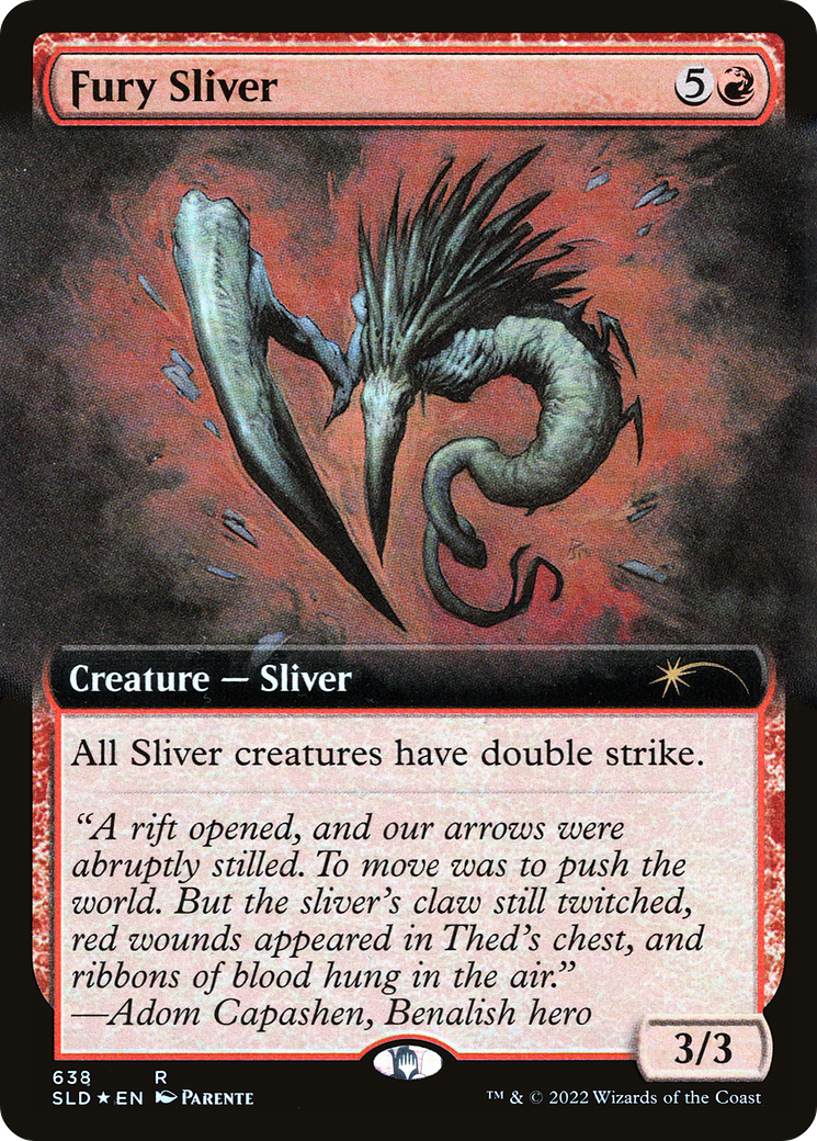 Fury Sliver (Extended Art) [Secret Lair Drop Promos] | Magic Magpie