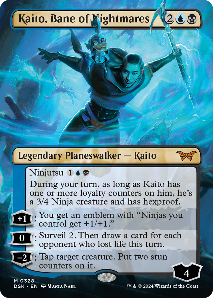 Kaito, Bane of Nightmares (Borderless) [Duskmourn: House of Horror] | Magic Magpie