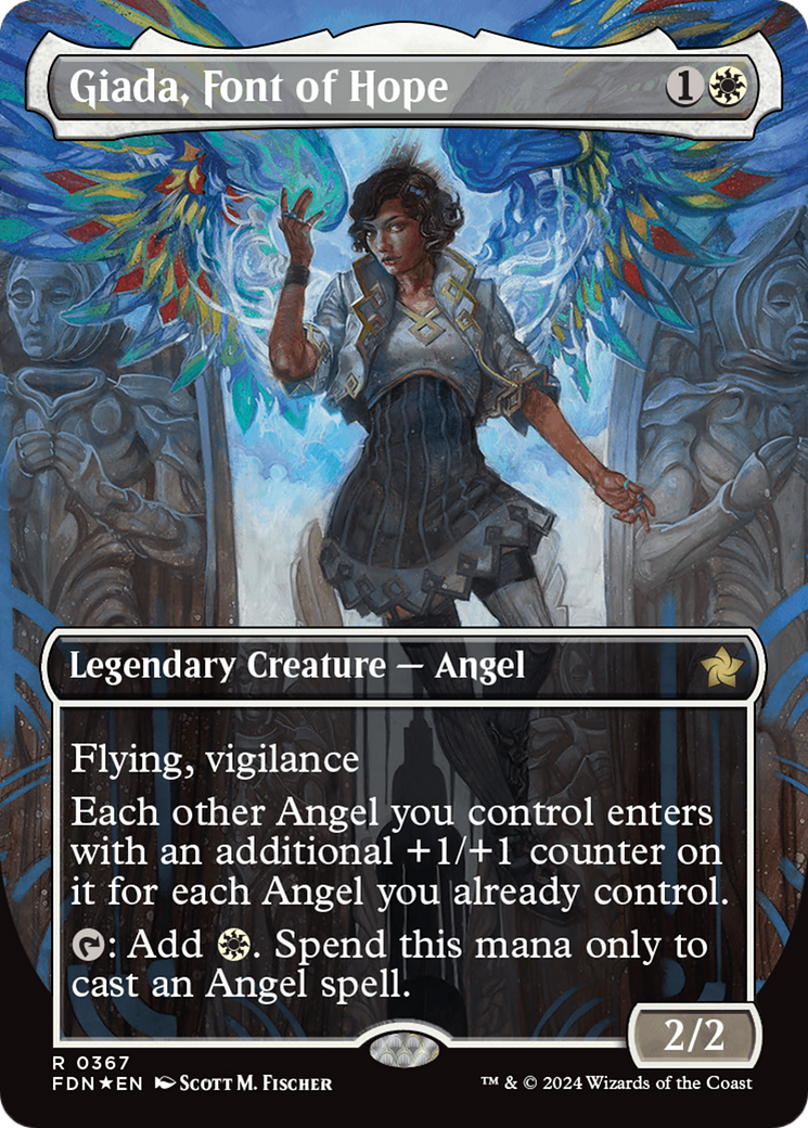 Giada, Font of Hope (Borderless) (Mana Foil) [Foundations] | Magic Magpie