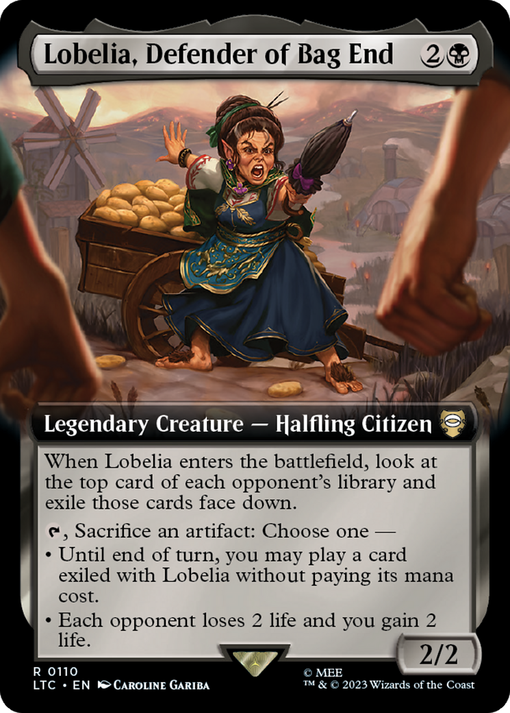 Lobelia, Defender of Bag End (Extended Art) [The Lord of the Rings: Tales of Middle-Earth Commander] | Magic Magpie