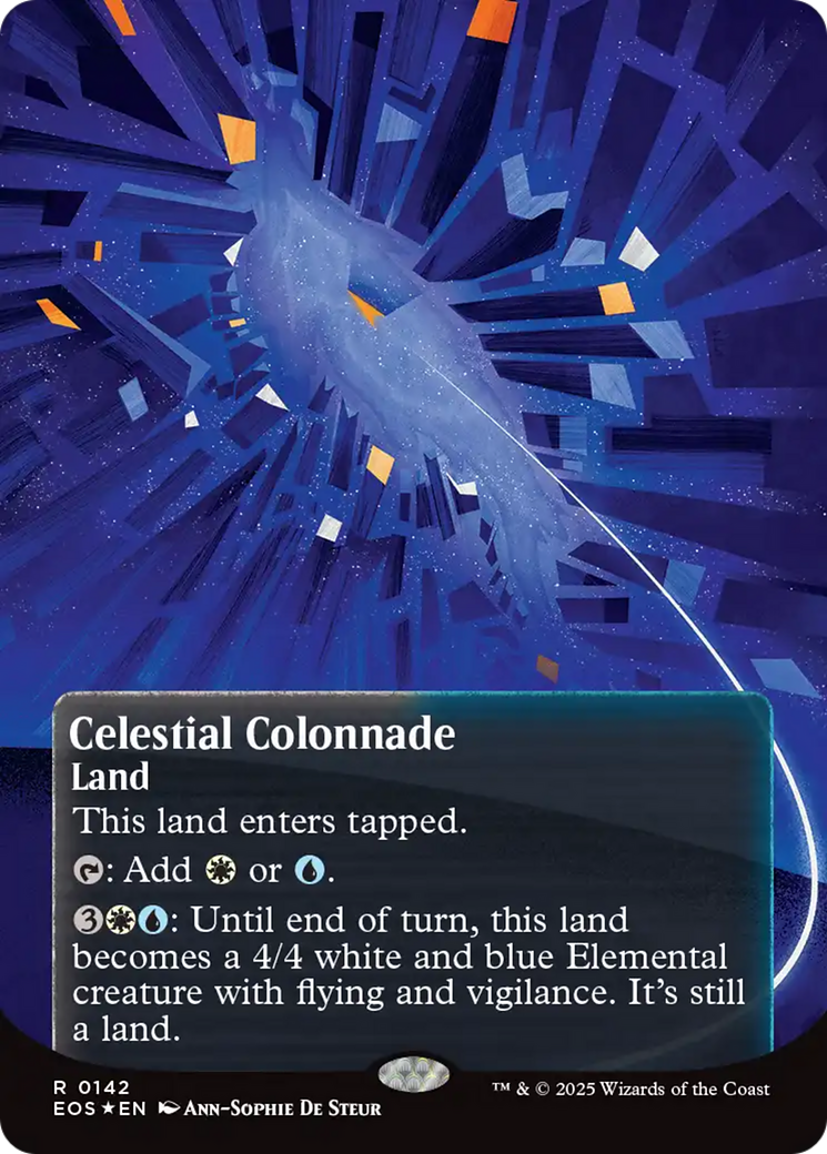 Celestial Colonnade (0142) (Borderless) (Galaxy Foil) [Edge of Eternities: Stellar Sights] | Magic Magpie