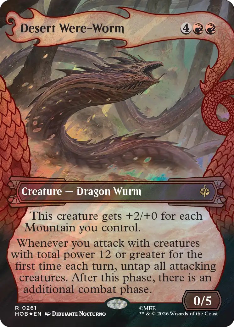 Desert Were-Worm (Showcase) (Surge Foil) [The Hobbit] | Magic Magpie
