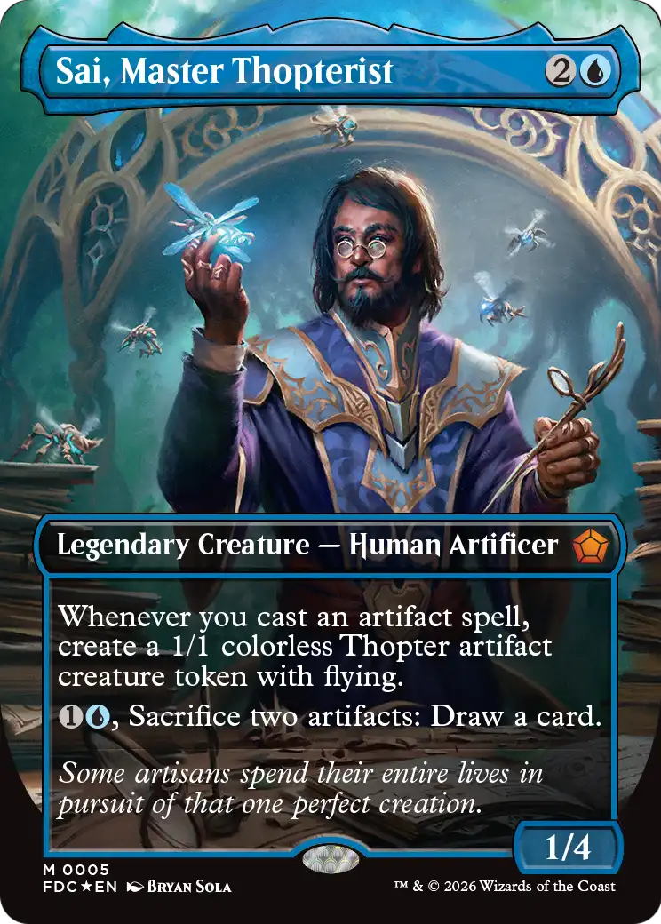 Sai, Master Thopterist (Borderless) [Foundations Commander] | Magic Magpie