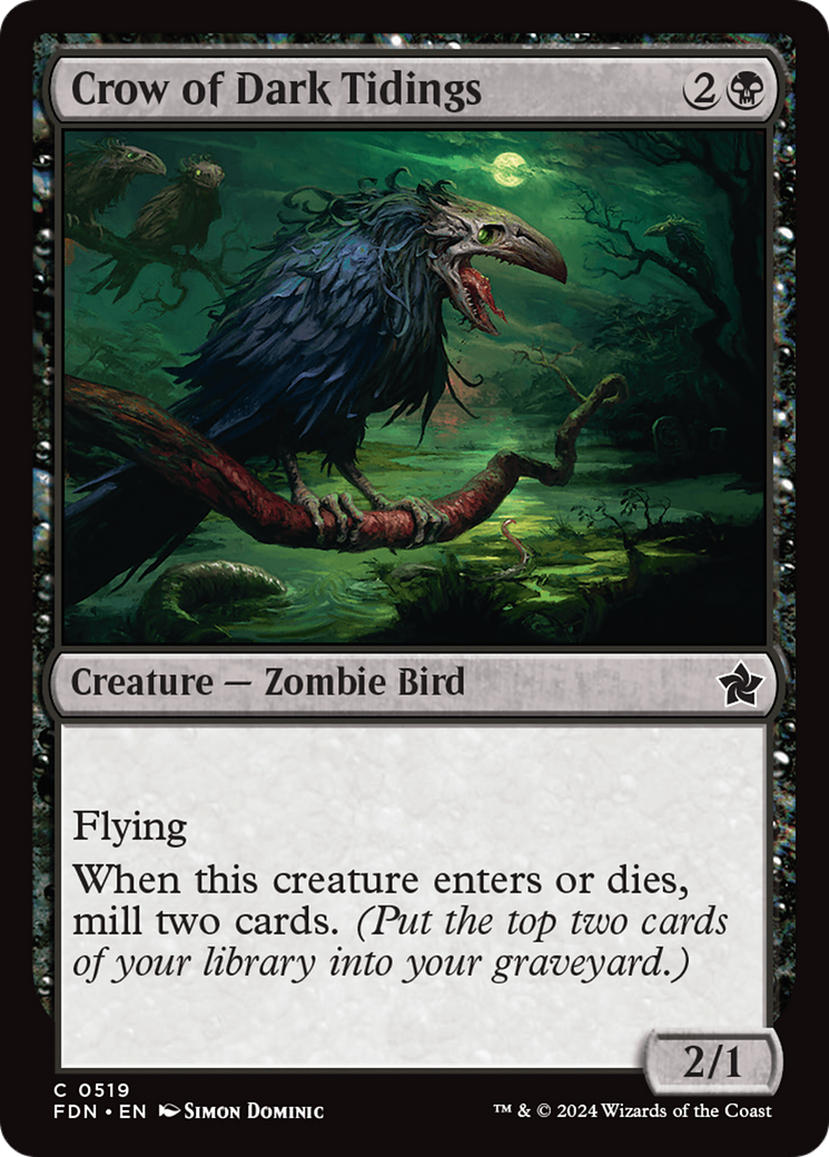 Crow of Dark Tidings [Foundations] | Magic Magpie