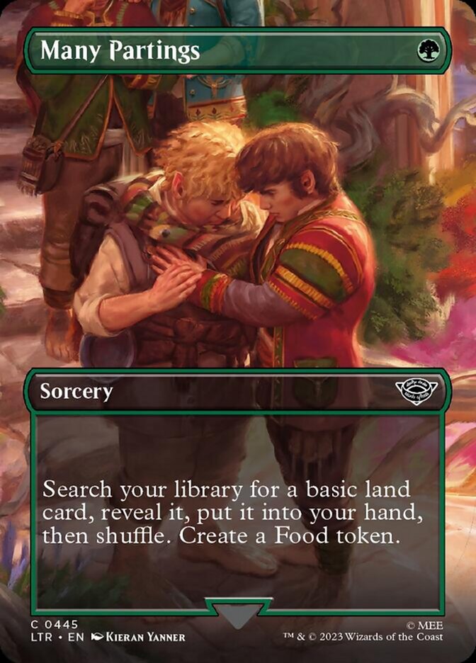 Many Partings (Borderless Alternate Art) [The Lord of the Rings: Tales of Middle-Earth] | Magic Magpie