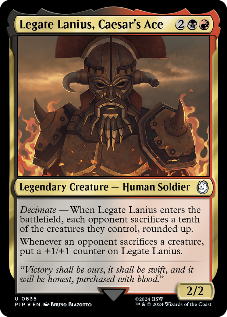 Legate Lanius, Caesar's Ace (Surge Foil) [Fallout] | Magic Magpie