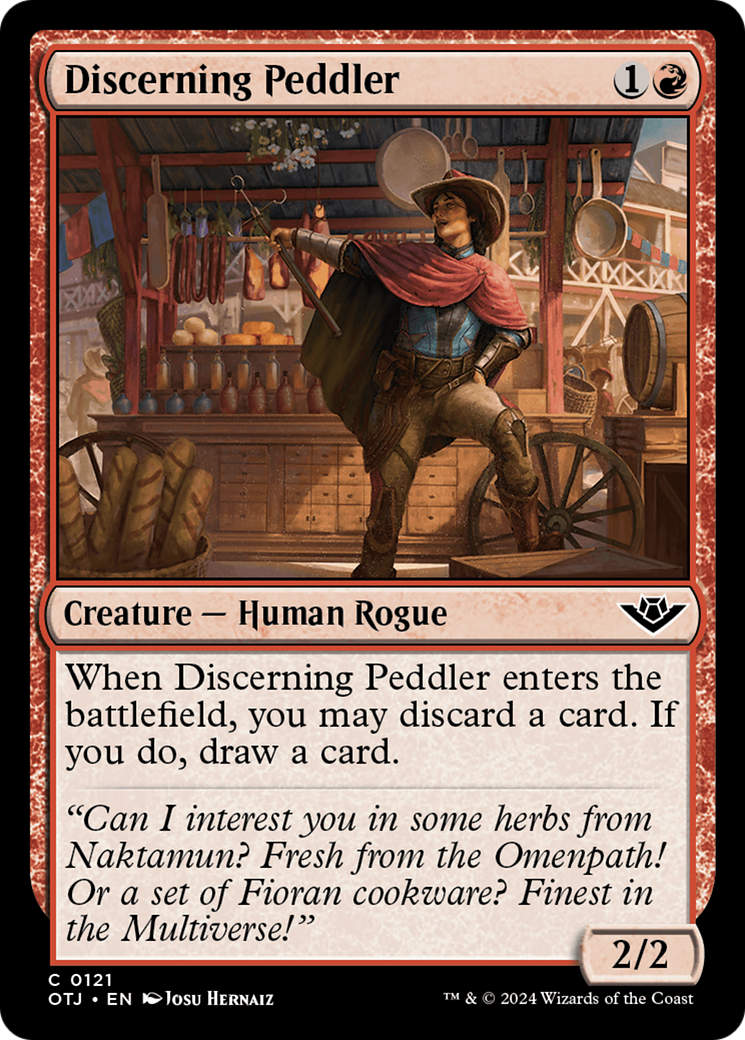 Discerning Peddler [Outlaws of Thunder Junction] | Magic Magpie