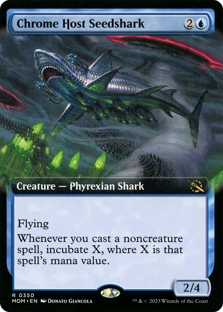 Chrome Host Seedshark (Extended Art) [March of the Machine] | Magic Magpie