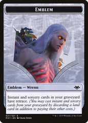 Zombie (007) // Wrenn and Six Emblem (021) Double-Sided Token [Modern Horizons Tokens] | Magic Magpie