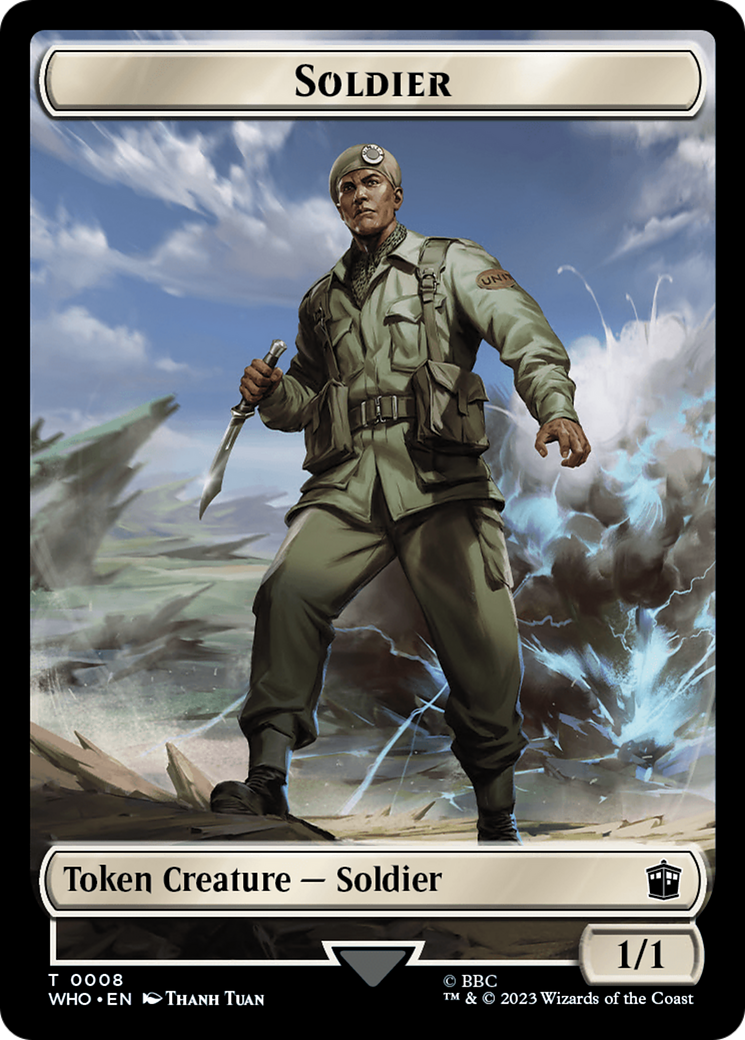 Soldier // Mark of the Rani Double-Sided Token [Doctor Who Tokens] | Magic Magpie