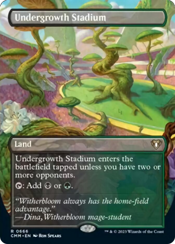 Undergrowth Stadium (Borderless Alternate Art) [Commander Masters] | Magic Magpie