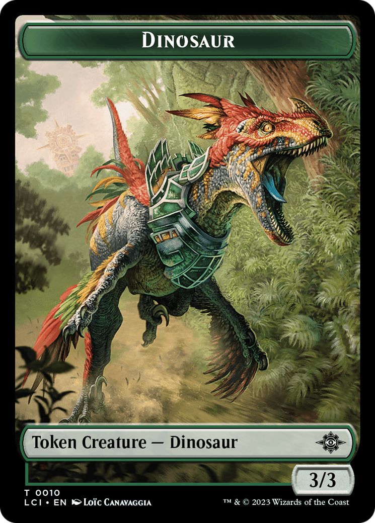 Dinosaur Token (0010) [The Lost Caverns of Ixalan Tokens] | Magic Magpie