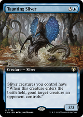 Taunting Sliver (Extended Art) [Commander Masters] | Magic Magpie