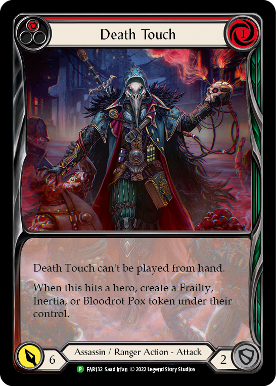 Death Touch (Red) [FAB132] (Promo)  Rainbow Foil | Magic Magpie