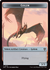 Construct // Golem (0013) Double-Sided Token [Aetherdrift Tokens] | Magic Magpie