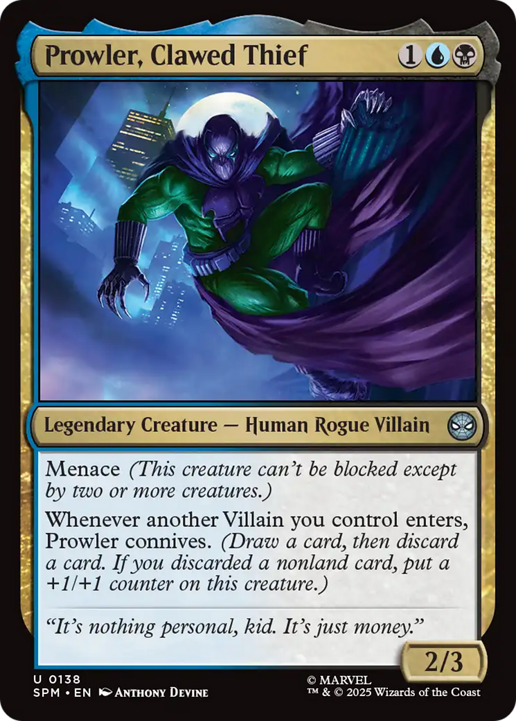 Prowler, Clawed Thief [Marvel's Spider-Man] | Magic Magpie