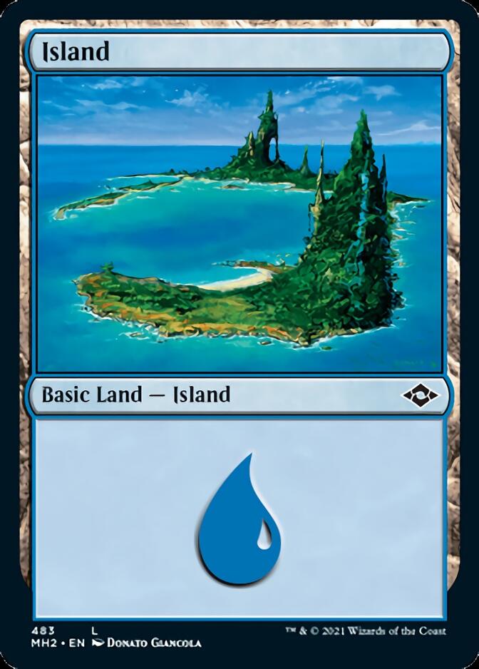 Island (483) (Foil Etched) [Modern Horizons 2] | Magic Magpie