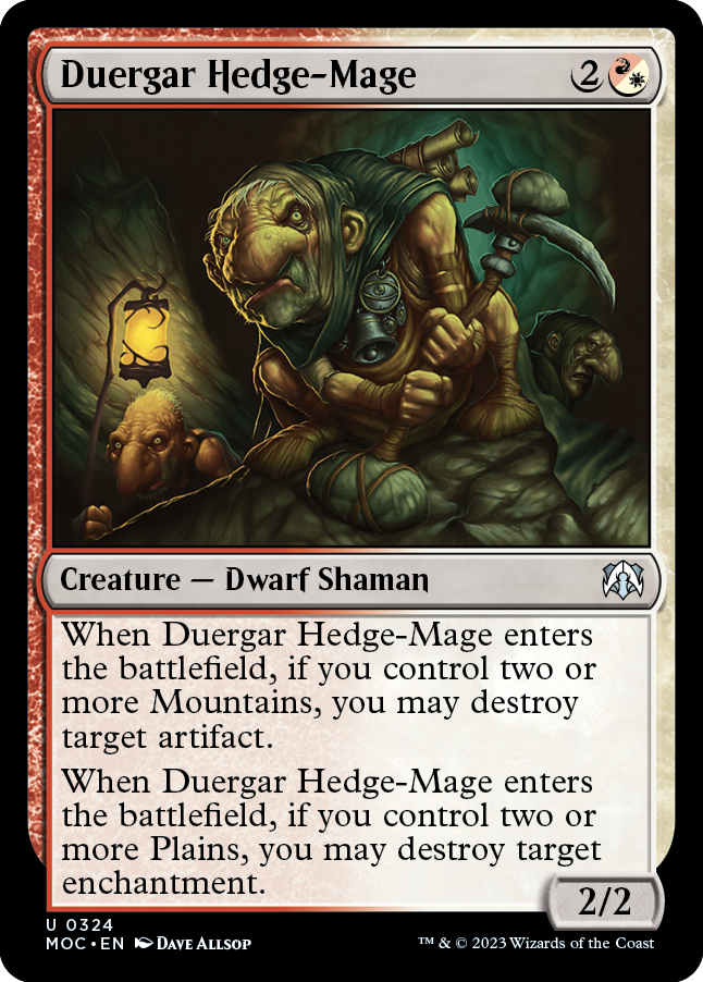 Duergar Hedge-Mage [March of the Machine Commander] | Magic Magpie