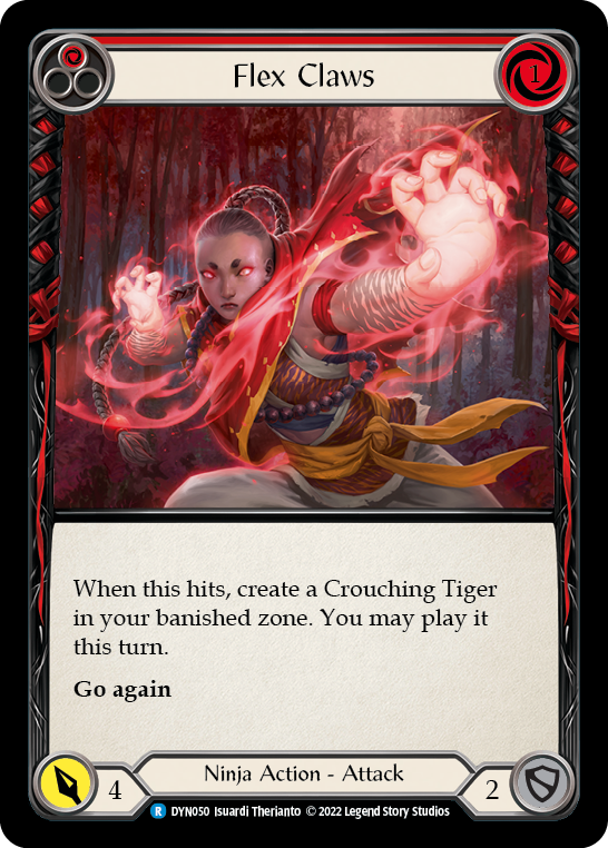 Flex Claws (Red) [DYN050] (Dynasty)  Rainbow Foil | Magic Magpie