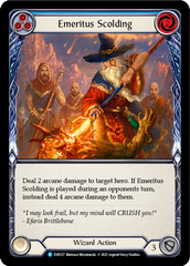 Emeritus Scolding (Blue) [EVR127] (Everfest)  1st Edition Rainbow Foil | Magic Magpie