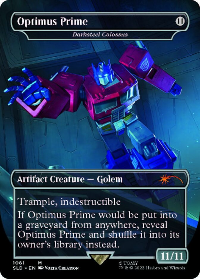 Darksteel Colossus - Optimus Prime (Borderless) [Secret Lair Drop Series] | Magic Magpie