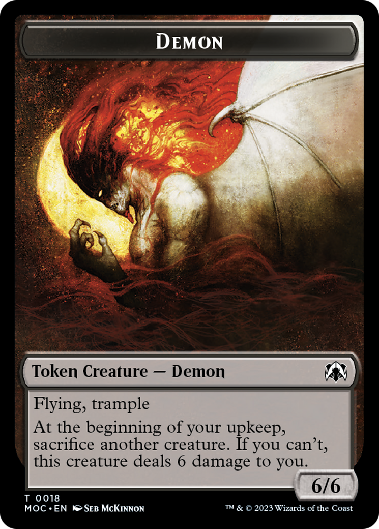 Angel (3) // Demon Double-Sided Token [March of the Machine Commander Tokens] | Magic Magpie