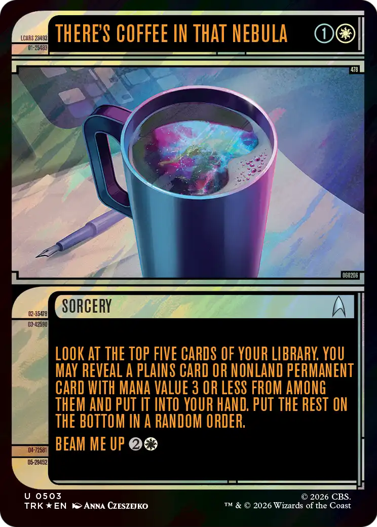 There's Coffee in that Nebula (Showcase) (Surge Foil) [Star Trek] | Magic Magpie