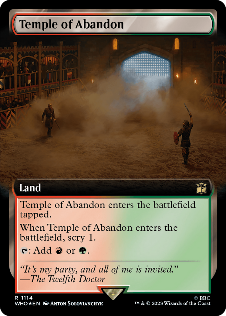 Temple of Abandon (Extended Art) (Surge Foil) [Doctor Who] | Magic Magpie