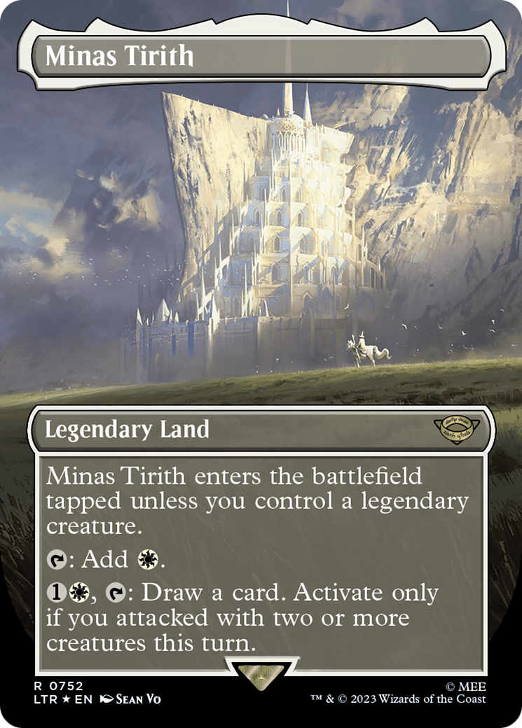 Minas Tirith (Borderless) (Surge Foil) [The Lord of the Rings: Tales of Middle-Earth] | Magic Magpie