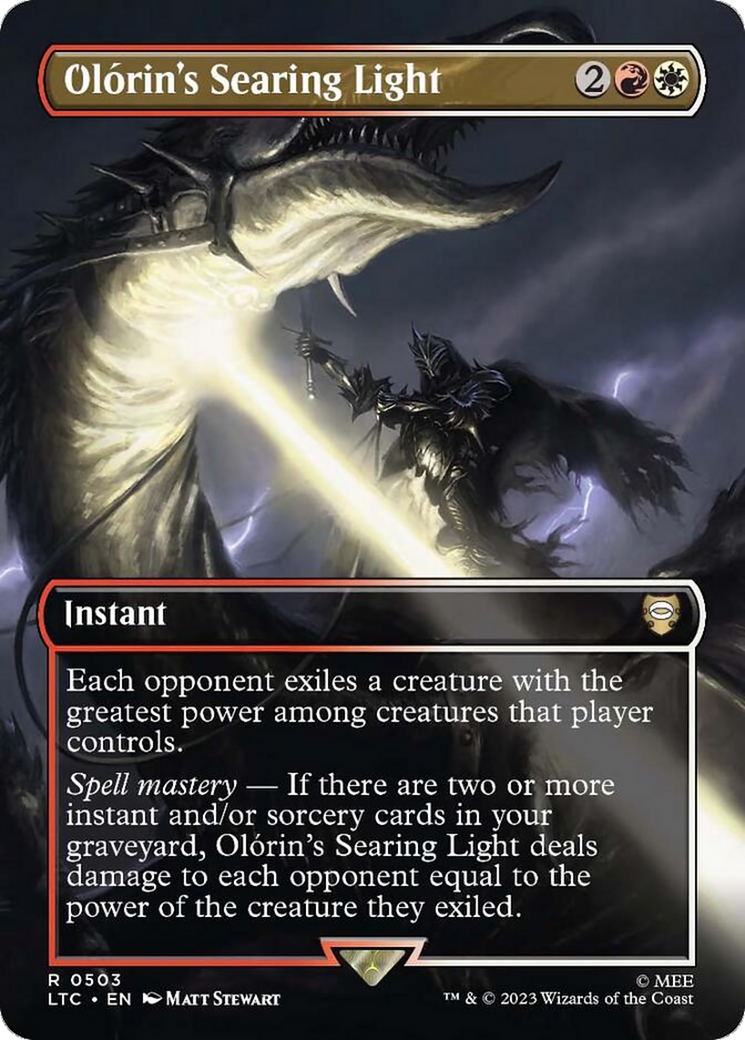 Olorin's Searing Light (Borderless) [The Lord of the Rings: Tales of Middle-Earth Commander] | Magic Magpie