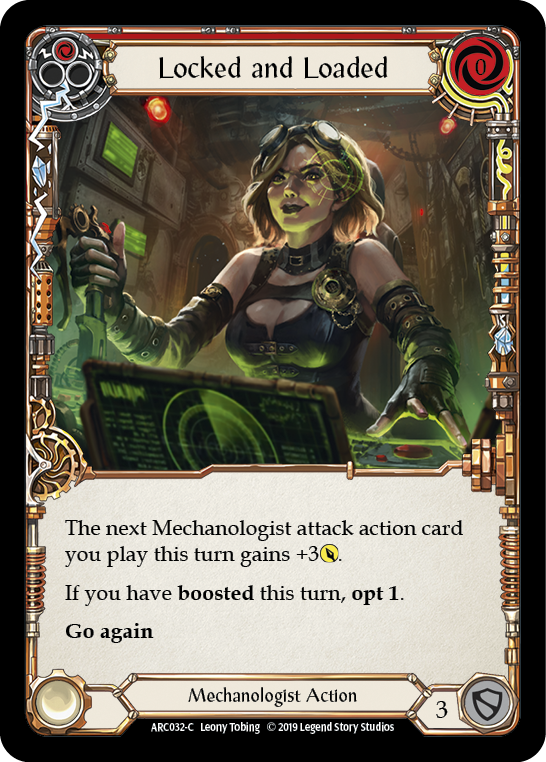 Locked and Loaded (Red) [ARC032-C] (Arcane Rising)  1st Edition Rainbow Foil | Magic Magpie