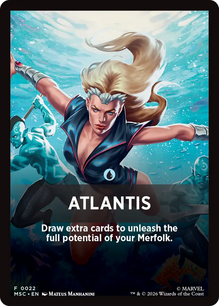 Atlantis Theme Card [Marvel Super Heroes Commander] | Magic Magpie