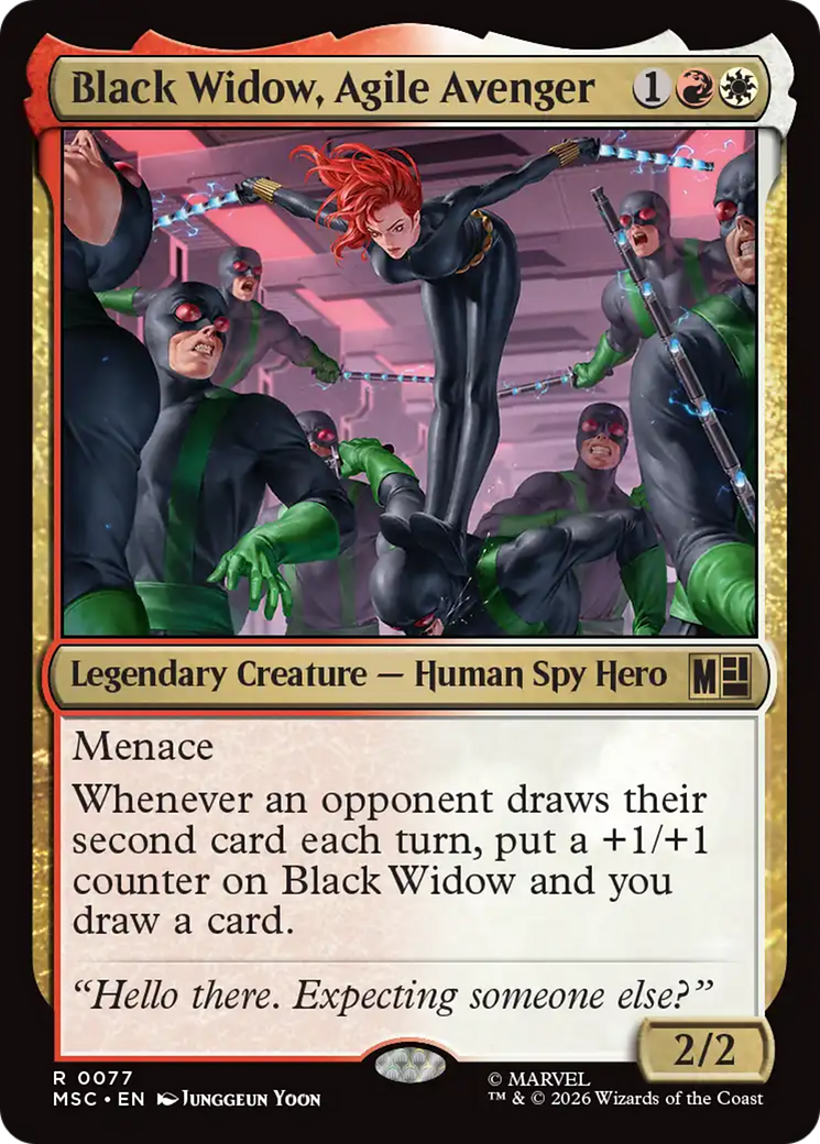 Black Widow, Agile Avenger (Surge Foil) [Marvel Super Heroes Commander] | Magic Magpie