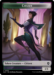 Soldier // Citizen Double-Sided Token [Bloomburrow Commander Tokens] | Magic Magpie