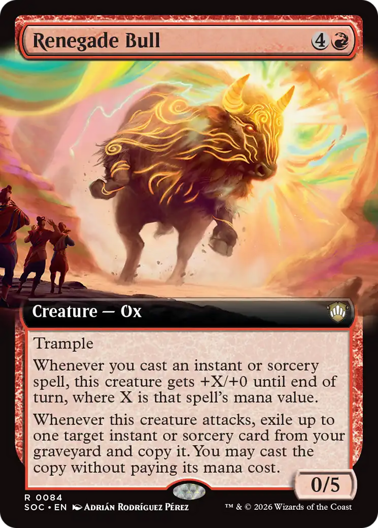 Renegade Bull (Extended Art) [Secrets of Strixhaven Commander] | Magic Magpie