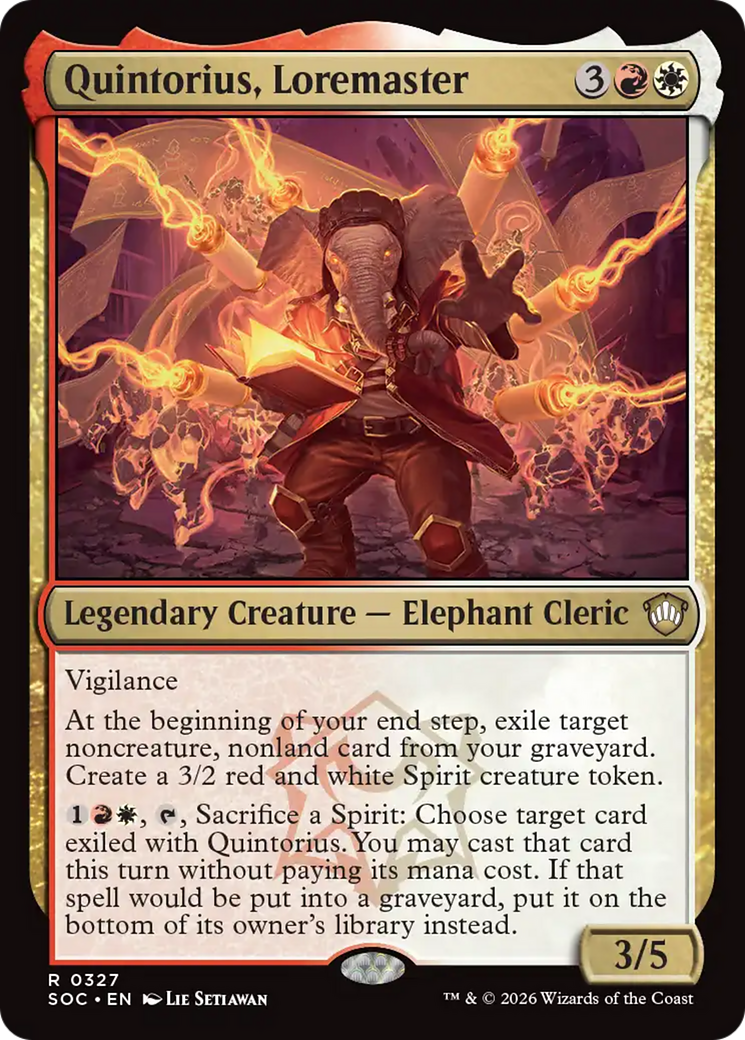 Quintorius, Loremaster [Secrets of Strixhaven Commander] | Magic Magpie