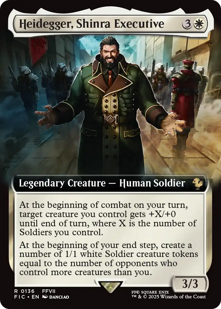 Heidegger, Shinra Executive (Extended Art) [FINAL FANTASY Commander] | Magic Magpie